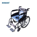 Vollständiger älterer schwangerer manueller Rollstuhl